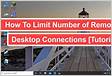 Limit of Remote Desktop connections